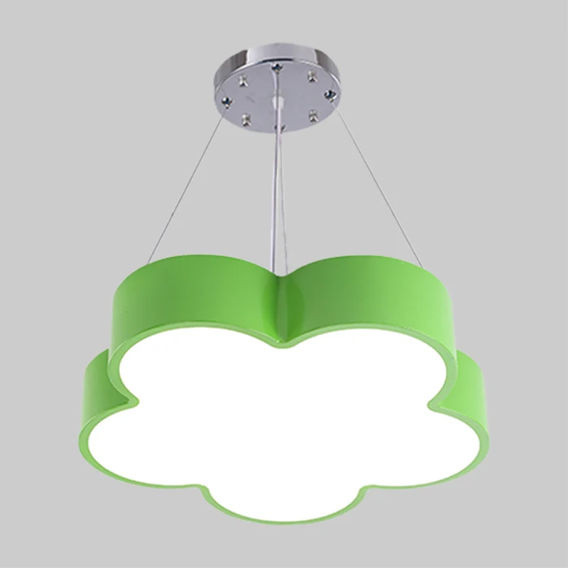 LED-hanglampset voor kinderen Geel/Blauw/Groen Bloem Kroonluchter Lamparmatuur met acrylkap Clearhalo