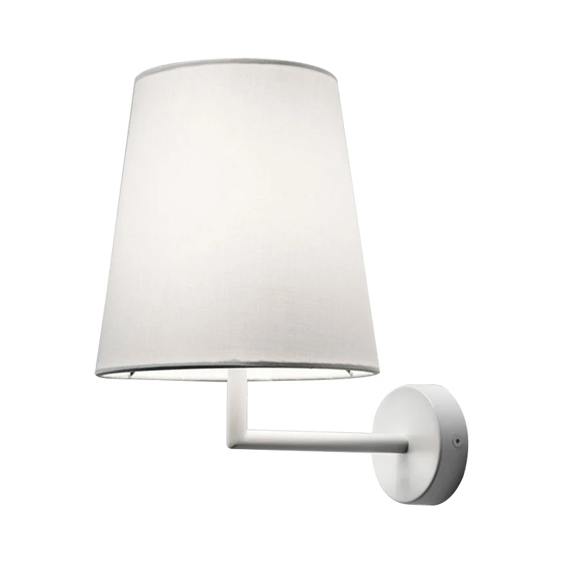 LED-kegel wandgemonteerde verlichting modernisme stoffen schanslicht zwart/wit voor woonkamer Clearhalo