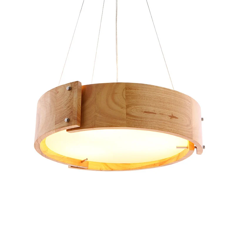 LED-plafondlamp modernisme met cilinderhouten kap Beige inbouwlamp wit/warm licht Clearhalo