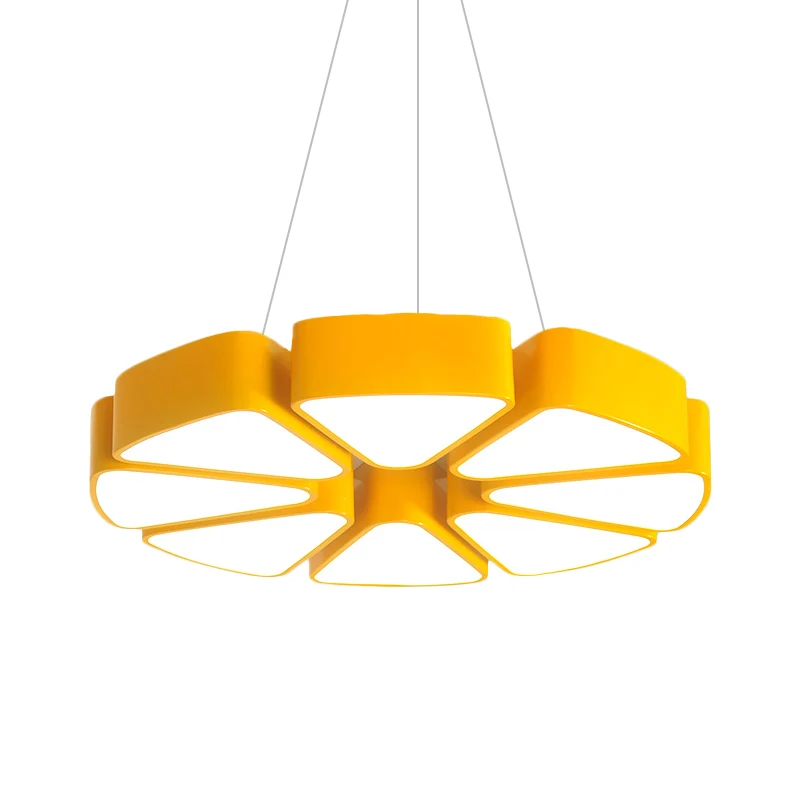 LED-plafondlamp voor kinderen, opbouwmontage met acrylkap, gele citroenschijfvorm, inbouwverlichting, warm/wit licht Clear...