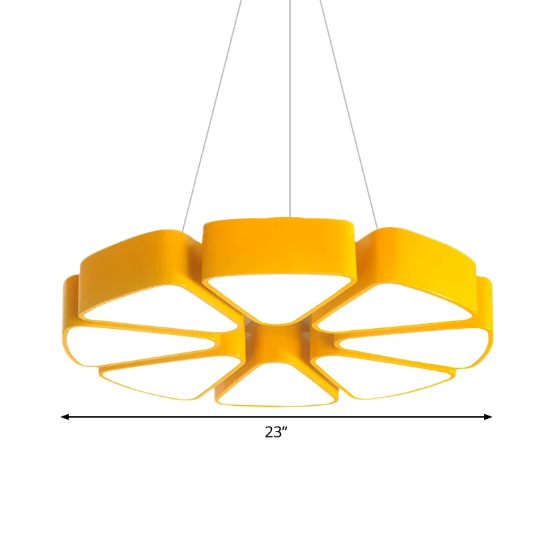 LED-plafondlamp voor kinderen, opbouwmontage met acrylkap, gele citroenschijfvorm, inbouwverlichting, warm/wit licht Clear...