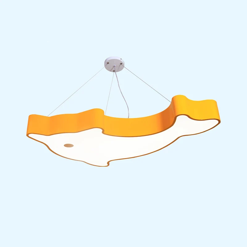 LED-slaapkamerkroonluchter Minimalistische hangende hanglamp met dolfijn acryl kap Clearhalo
