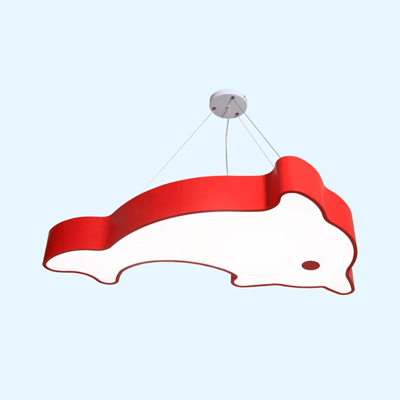 LED-slaapkamerkroonluchter Minimalistische hangende hanglamp met dolfijn acryl kap Clearhalo