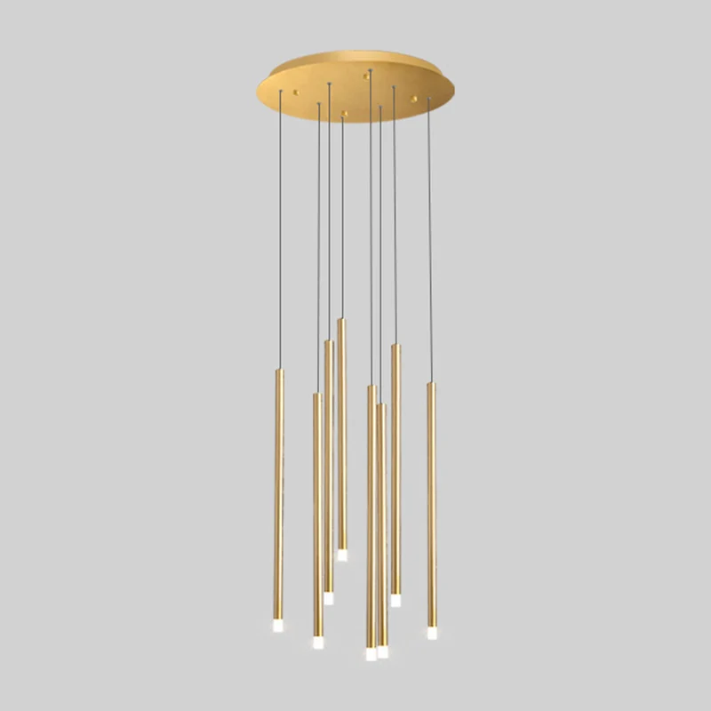 LED-sticks hanglamp minimalistische metalen trap plafond hanglamp met acryl kap Clearhalo