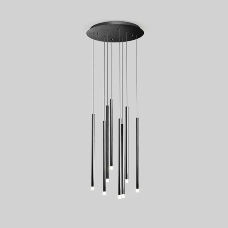 LED-sticks hanglamp minimalistische metalen trap plafond hanglamp met acryl kap Clearhalo