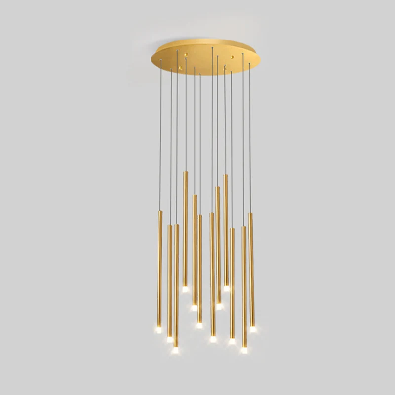 LED-sticks hanglamp minimalistische metalen trap plafond hanglamp met acryl kap Clearhalo