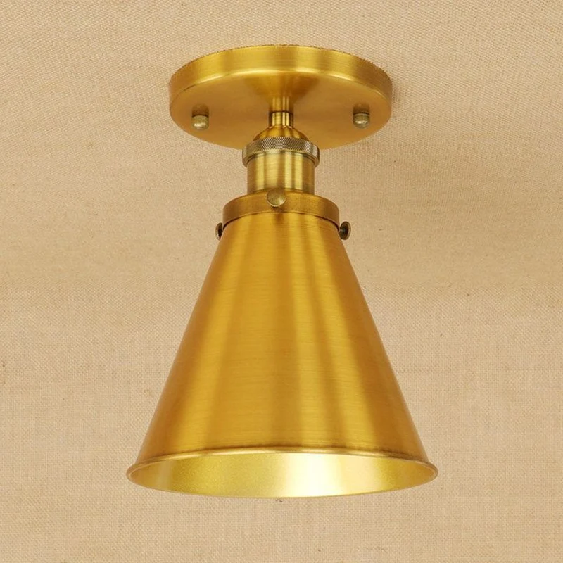 1 licht metallic semi-inbouw licht vintage stijl roest/koper taps toelopend semi-inbouw lichtarmatuur voor binnen Clearhalo