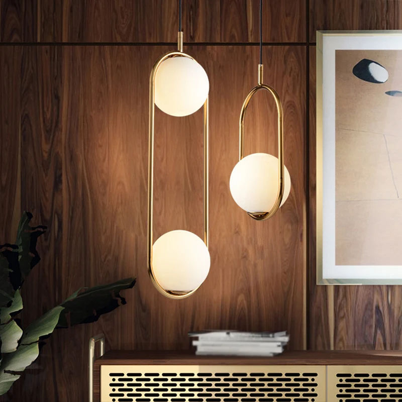 1 lichte hangende verlichtingsarmaturen uit het midden van de eeuw moderne hangende hanglampen van wit glas voor de slaapk...