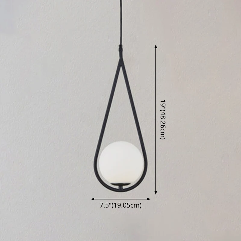 1 lichte hangende verlichtingsarmaturen uit het midden van de eeuw moderne hangende hanglampen van wit glas voor de slaapk...