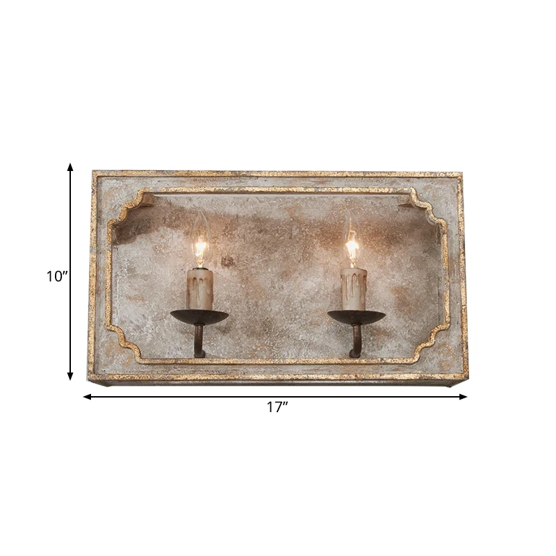 1/2 Lichten Kandelaar Blaker Licht Klassieke Stijl Wit/Brons/Verontruste Wit Houten Wandlamp voor Woonkamer Clearhalo