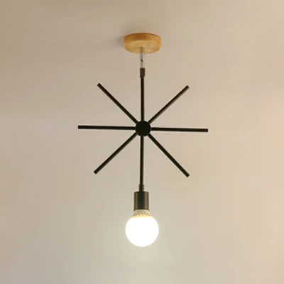 1 lichtkegel/spoetnik ontwerp semi-inbouwlamp industrieel stijlvol zwart metalen plafondlamp met open kooi Clearhalo