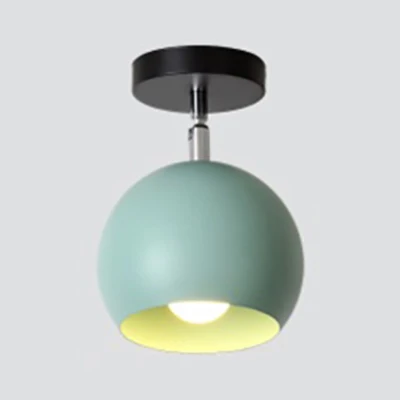 1 lichtmetalen semi-inbouwlamp Macaron blauw/roze bolscherm balkon draaibare plafondlamp Clearhalo