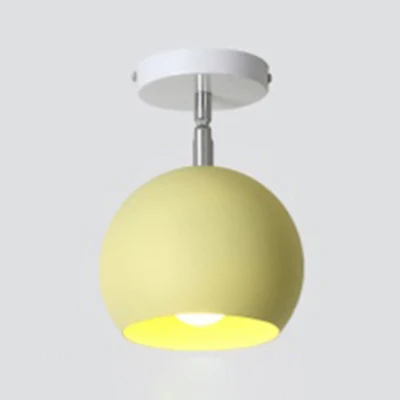 1 lichtmetalen semi-inbouwlamp Macaron blauw/roze bolscherm balkon draaibare plafondlamp Clearhalo