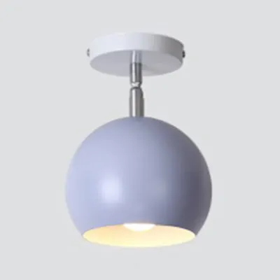 1 lichtmetalen semi-inbouwlamp Macaron blauw/roze bolscherm balkon draaibare plafondlamp Clearhalo