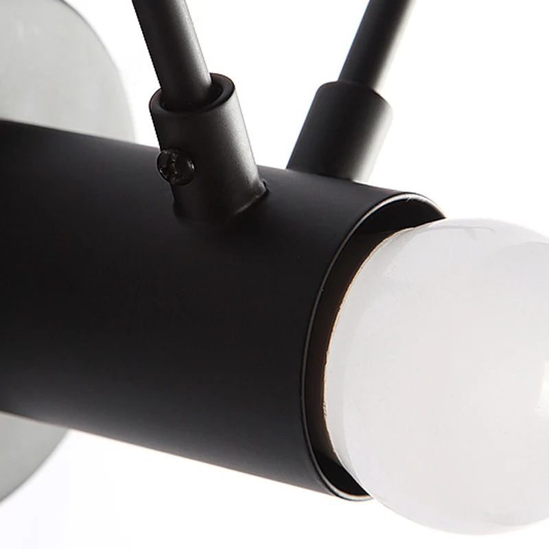 1 lichtmetalen wandlamp Klassieke zwarte zichtbare lamp voor binnen, schanslamp met elandenontwerp Clearhalo