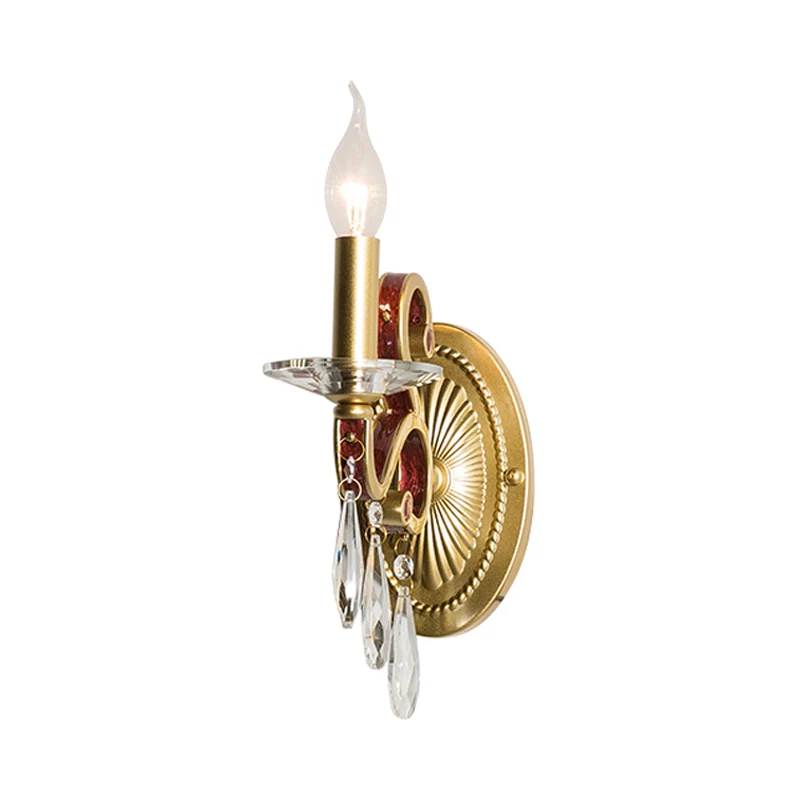 1 lichtmetalen wandlamp landelijke stijl gouden kegel slaapkamer schanslamp met/zonder kap Clearhalo