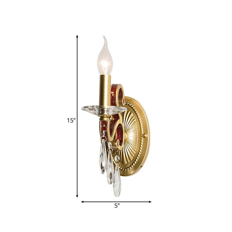 1 lichtmetalen wandlamp landelijke stijl gouden kegel slaapkamer schanslamp met/zonder kap Clearhalo