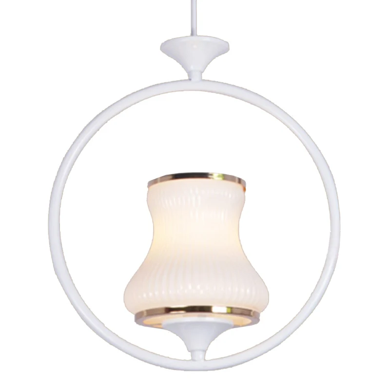 1 Light Cup Shade Plafondhanglamp Klassiek Zwart/Wit/Roze Metalen Hanglamp voor Gang Clearhalo