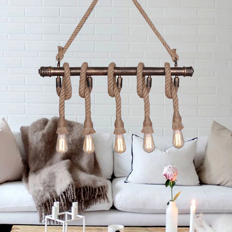 Lineair restauranteilandverlichtingsarmatuur Industrieel metaal Beige kroonluchterverlichtingsarmatuur Clearhalo