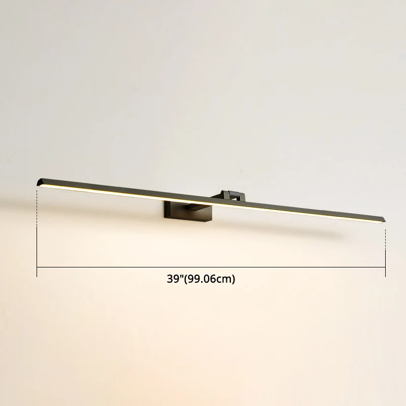 Lineaire LED-ijdelheidsverlichtingsarmaturen Moderne minimalistische stijl Metalen enkele ijdelheidslamp Clearhalo