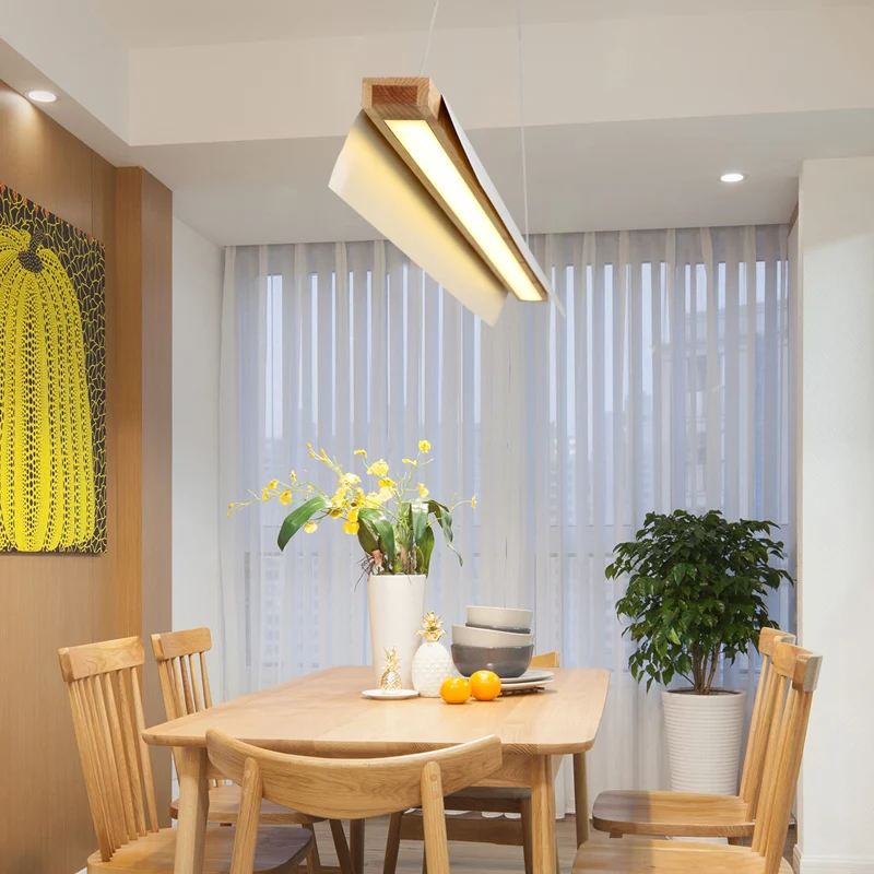 Lineaire metalen kroonluchterlamp modernistisch led 27,5"/39" breed wit/zwart hangend plafondlicht, derde versnelling Clea...