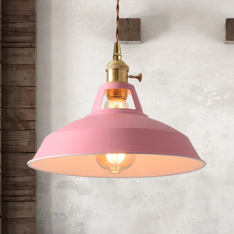 Loft-stijl schuurschaduw hanglamp 1-lichts metalen hanglamp blauw/groen voor eetkamer Clearhalo