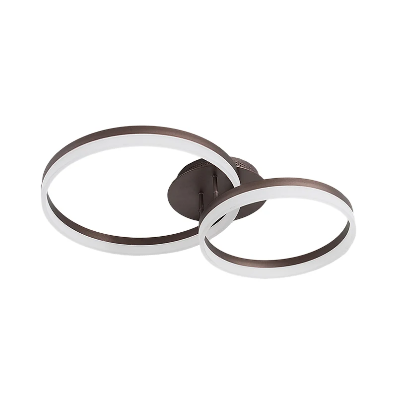 Loop slaapkamer plafondlamp acryl LED 27,5"/35,5"/43" breed minimalistisch bruin semi-inbouw warm/wit/natuurlijk licht Cle...