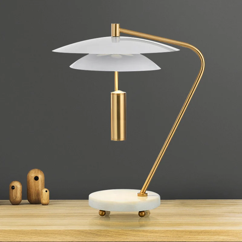 Luxe buis metalen nachtkastje licht 2 koppen woonkamer LED-nachttafelverlichting wit Clearhalo