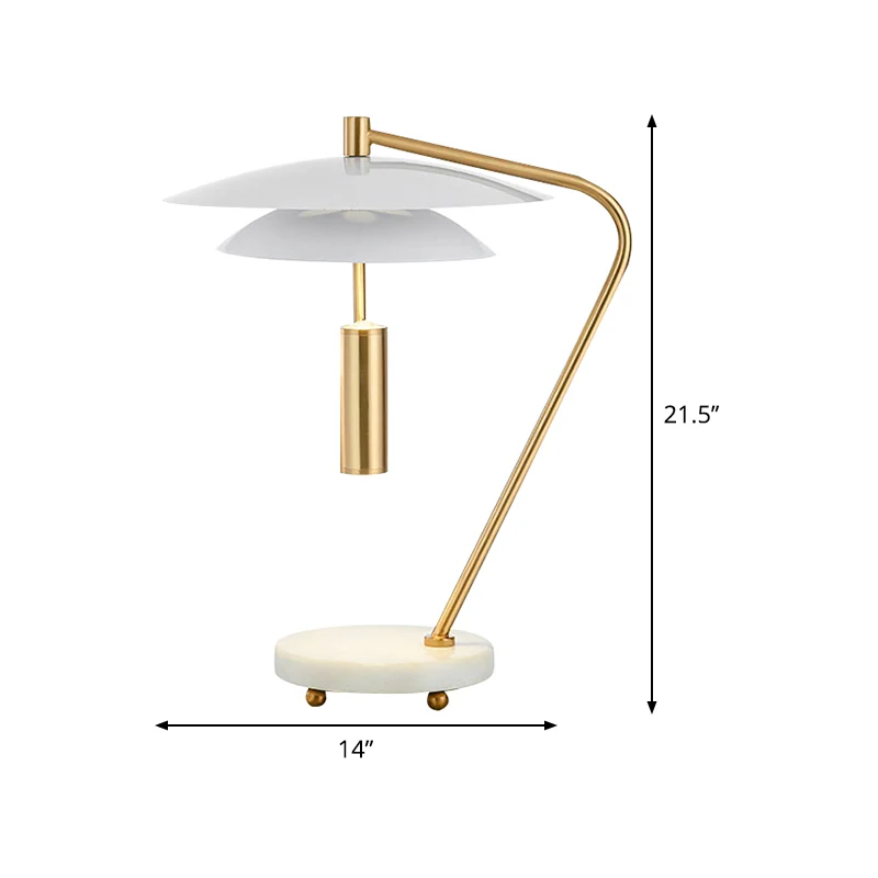 Luxe buis metalen nachtkastje licht 2 koppen woonkamer LED-nachttafelverlichting wit Clearhalo