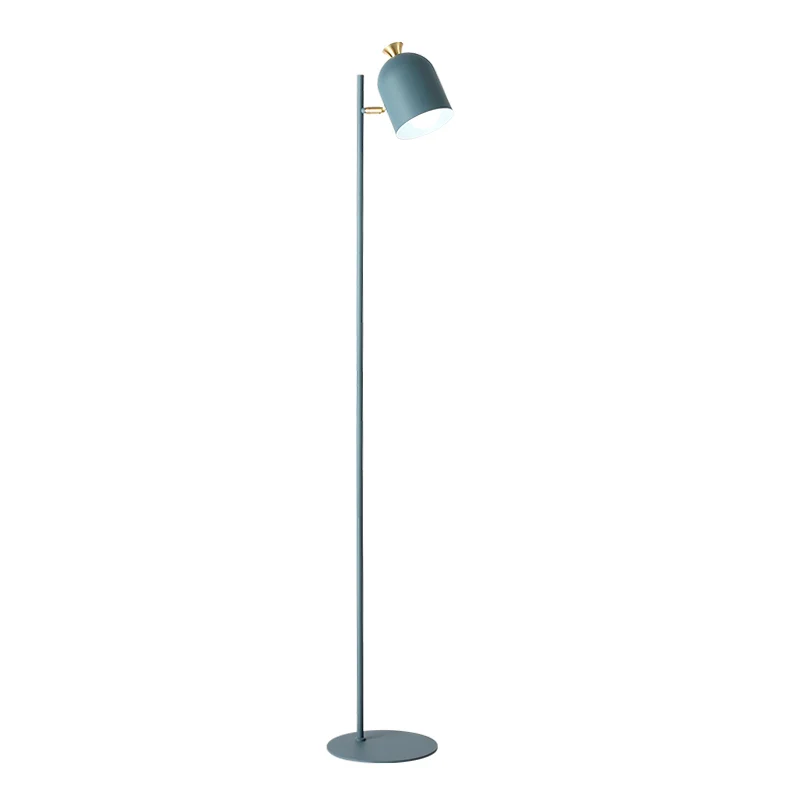 Macaron Cloche-vormige vloerlamp metaal 1-kops staande lamp voor woonkamer met verstelbaar scharnier Clearhalo