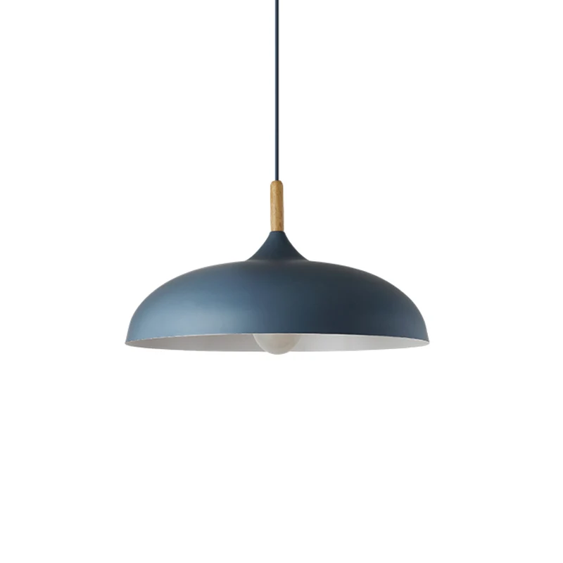 Macaron Color moderne LED-plafondlamp LED-hangende hanglamp met houten lampfitting Clearhalo
