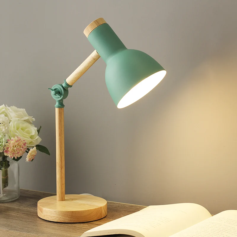 Macaron Dome leesboek licht metaal 1 licht studeerkamer tafellamp wit/zwart/roze met draaibare houten arm Clearhalo