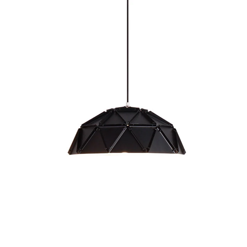 Macaron koepelvormige hangende plafondlamp 1-lichts metalen hanglamp geel/wit voor woonkamer Clearhalo