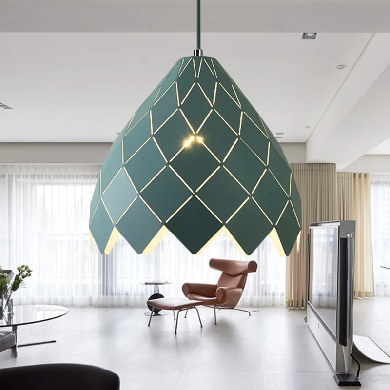Macaron Pipe Cone hanglamp 1 kops metalen hanglamp voor restaurant keukeneiland Clearhalo