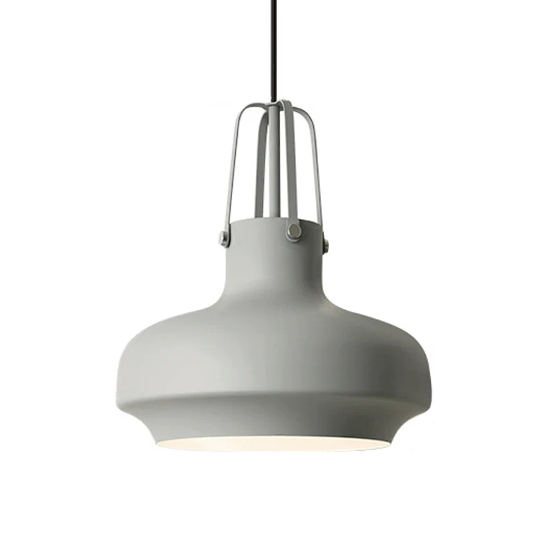 Macaron Pot Hangende Plafondlamp Aluminium 1-kops Restaurant Downlight met Grijper Roze/Blauw/Grijs Clearhalo