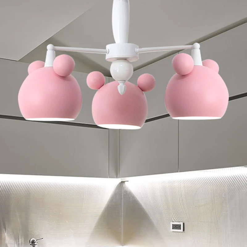 Macaron Stijlvolle hanglamp Bear Shade Metalen hanglamp voor woonkamer Clearhalo