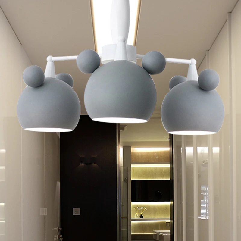 Macaron Stijlvolle hanglamp Bear Shade Metalen hanglamp voor woonkamer Clearhalo