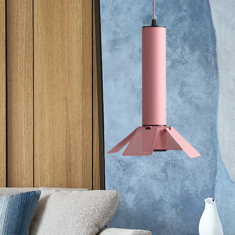 Macaron-stijl mini-hanglamp, buiskap, 1 lichtmetalen hanglamp voor stoffenwinkel Clearhalo