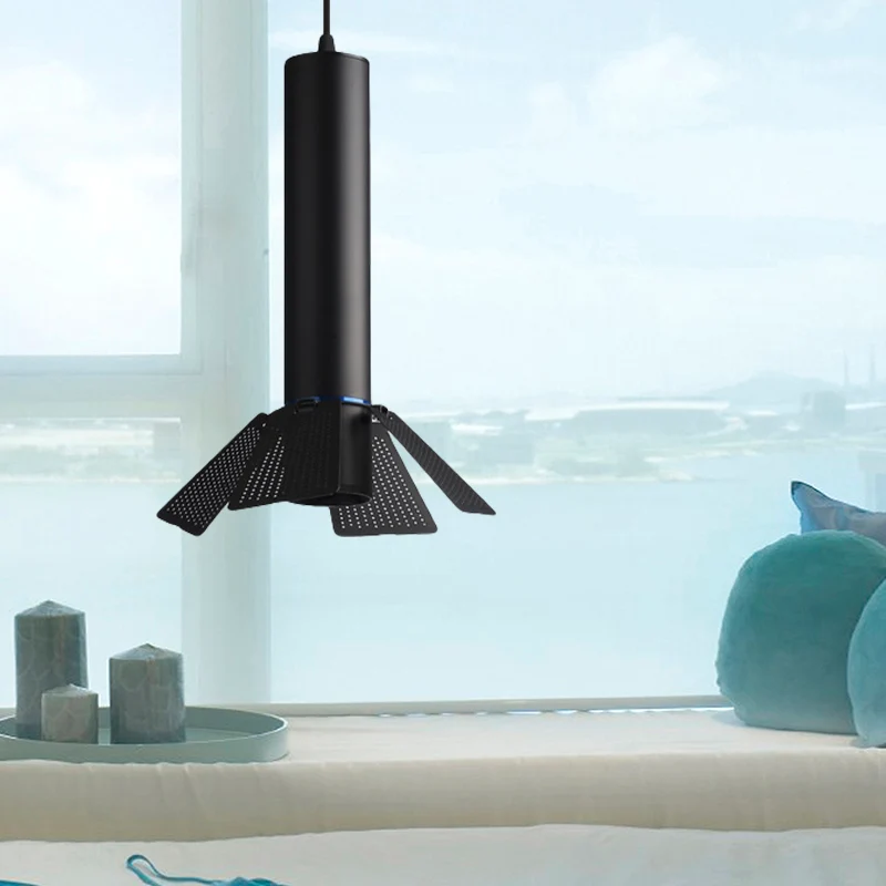Macaron-stijl mini-hanglamp, buiskap, 1 lichtmetalen hanglamp voor stoffenwinkel Clearhalo
