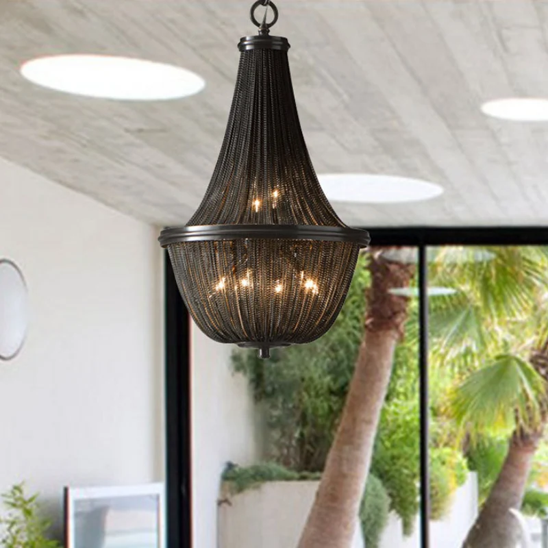 Mand metalen kroonluchter licht traditionele 6/8 lichten eetkamer ophanging hanger zwart, 13"/17"/21" breed Clearhalo
