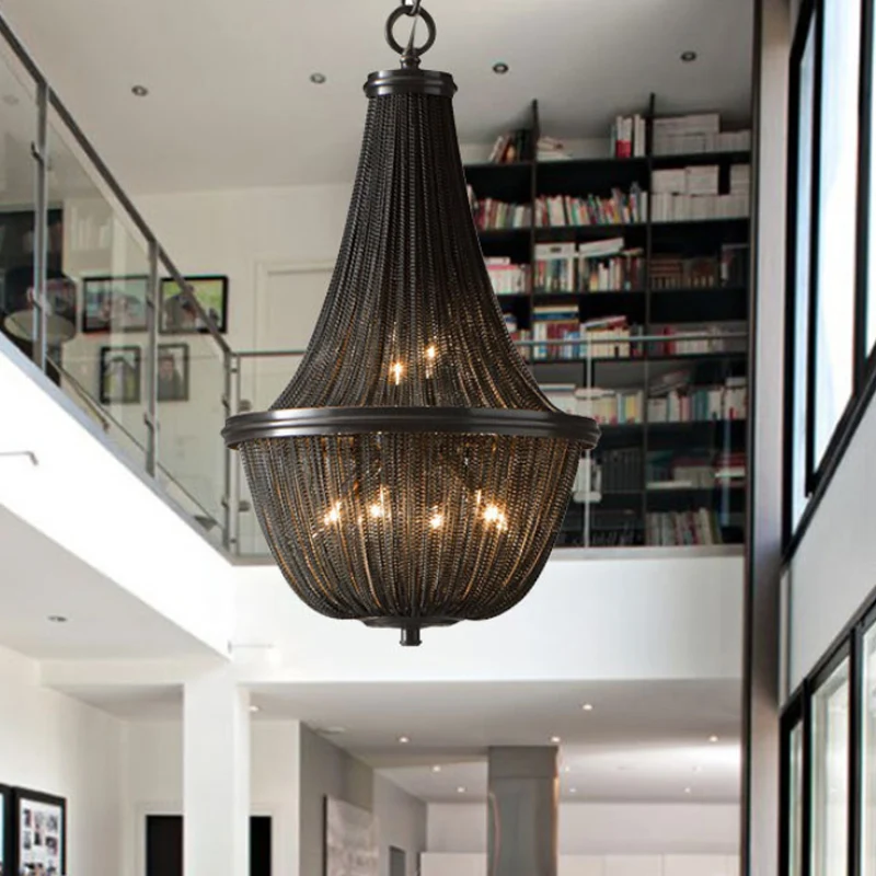 Mand metalen kroonluchter licht traditionele 6/8 lichten eetkamer ophanging hanger zwart, 13"/17"/21" breed Clearhalo