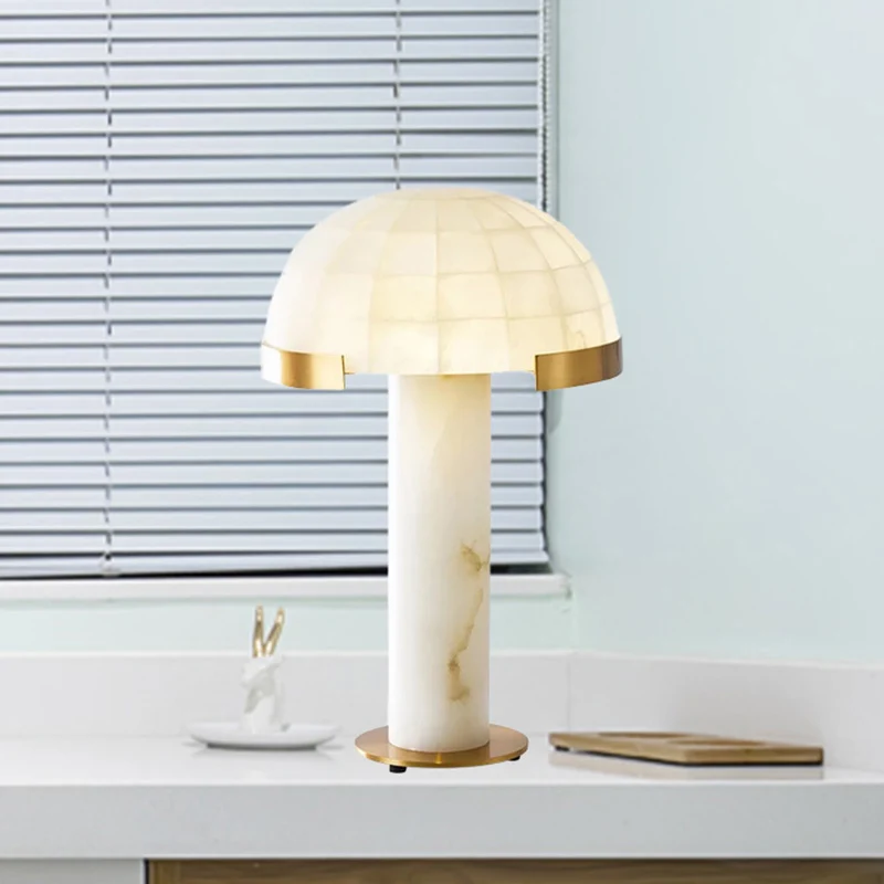 Marmeren koepelvormige taakverlichting Modernisme 1 hoofdleesboeklicht wit voor nachtkastje Clearhalo