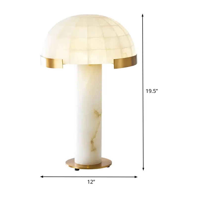 Marmeren koepelvormige taakverlichting Modernisme 1 hoofdleesboeklicht wit voor nachtkastje Clearhalo