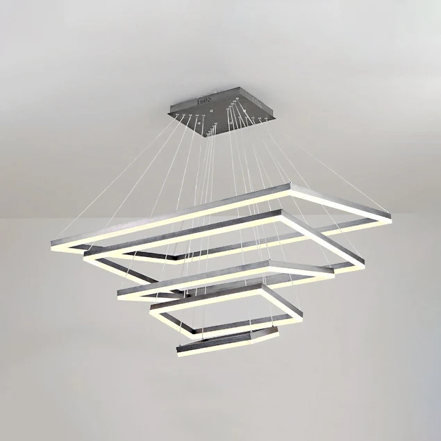 Meerlaagse slaapkamerkroonluchter acryl 1/2/3-lichts LED minimalistische ophanging hanger koffie, warm/wit/natuurlijk lich...