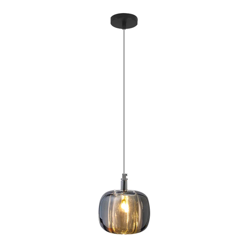 Meloenvormige eetkamer slingerlamp Kristal 1-lichts postmoderne minimalistische hanglampset Clearhalo