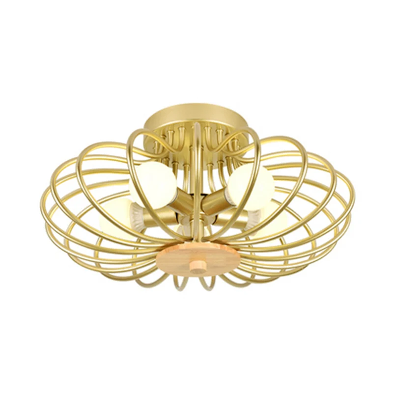 Melon Wire Frame Inbouwlamp Hedendaagse metalen plafondlamp goud voor gang Clearhalo