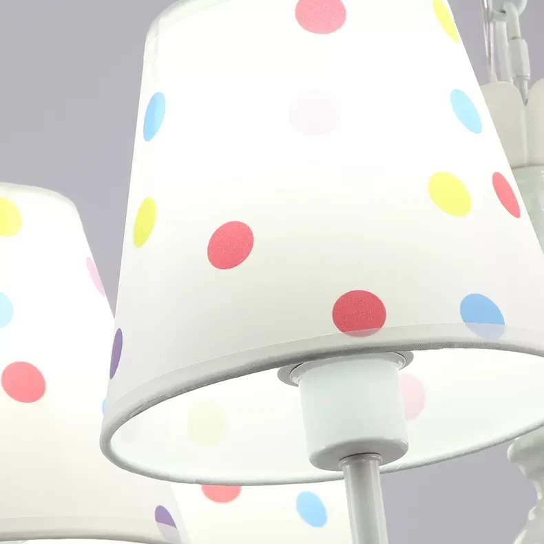 Merry-go-round kroonluchter 5 lampen cartoon creatieve metalen hanglamp voor speelkamer Clearhalo