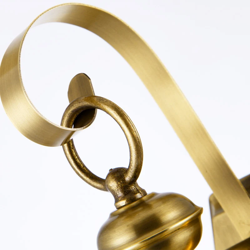 Messing 1-lichts wandlamp schans traditionele metalen lantaarn wandgemonteerde lamp met helderglazen kap Clearhalo