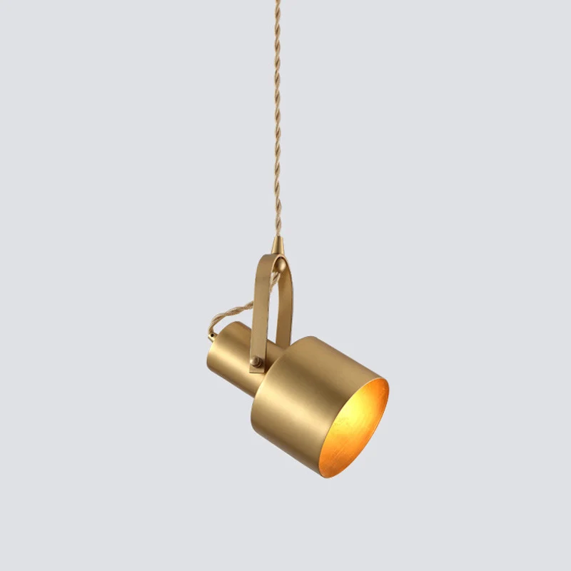Messing roterende fakkel hanglamp postmodern 1 kop metalen hangende plafondlamp voor woonkamer Clearhalo