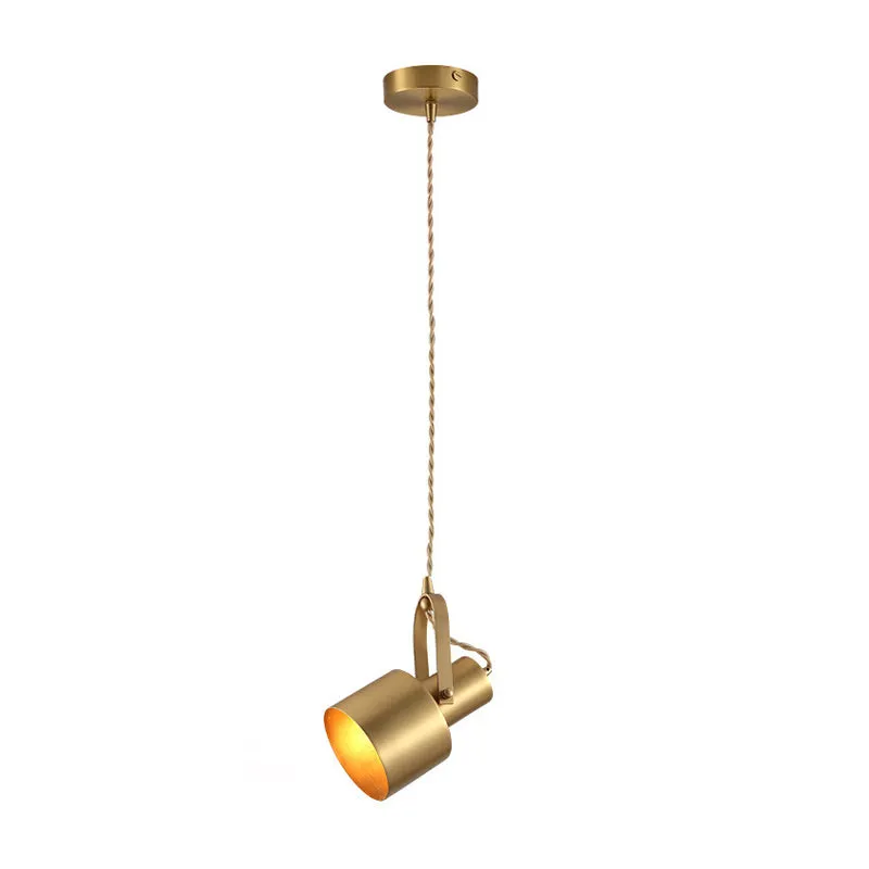 Messing roterende fakkel hanglamp postmodern 1 kop metalen hangende plafondlamp voor woonkamer Clearhalo